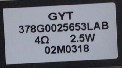 KIT DE BOCINAS ( 2PZ ) PARA MONITOR ASUS / NUMERO DE PARTE 378G0025653LAB / 4Ω  2.5W / 02M0318 / MODELO VG249 - Imagen 2